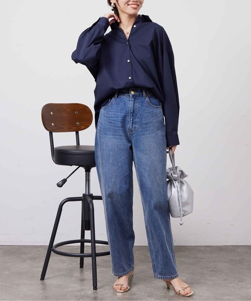 Chez toi(シェトワ)の「BACKギャザーデザインシャツ(シャツ/ブラウス・レディース・アイボリー/オフホワイト/バイオレット/ネイビー・FREE)」の16枚目の写真