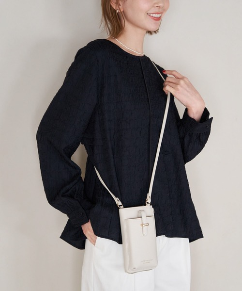 ROPE' PICNIC(ロペピクニック)の「スマホウォレットショルダーバッグ(ショルダーバッグ・レディース・ブラック/シルバー/オフホワイト/ライトグリーン・FREE)」の1枚目の写真