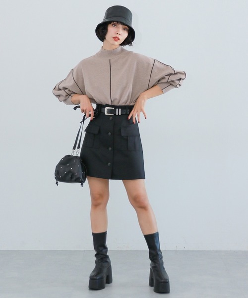 PAGEBOY（ページボーイ）の「長袖ニット（ニット/セーター・レディース・ブラック・FREE）」の6枚目の写真