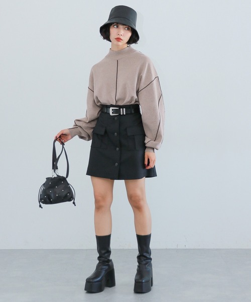 PAGEBOY（ページボーイ）の「長袖ニット（ニット/セーター・レディース・ブラック・FREE）」の9枚目の写真