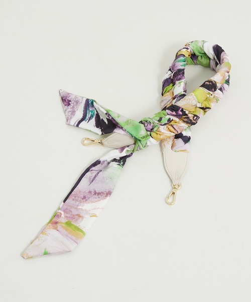 LOWELL things（ロウェル　シングス）の「Scarf Belt/スカーフかがりストラップベルト（チャーム・レディース・パープル系その他/ブラック/ベージュ・フリー）」の3枚目の写真