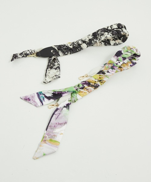 LOWELL things（ロウェル　シングス）の「Scarf Belt/スカーフかがりストラップベルト（チャーム・レディース・パープル系その他/ブラック/ベージュ・フリー）」の9枚目の写真