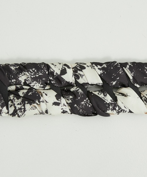 LOWELL things（ロウェル　シングス）の「Scarf Belt/スカーフかがりストラップベルト（チャーム・レディース・パープル系その他/ブラック/ベージュ・フリー）」の4枚目の写真