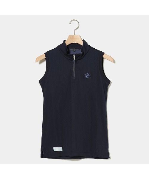 ROSASEN(ロサーセン)の「【Rosasen/GOLF】ハイパークールWニットカノコノースリーブ(ニット/セーター・レディース・ネイビー/グリーン/オフホワイト・40/42)」の1枚目の写真