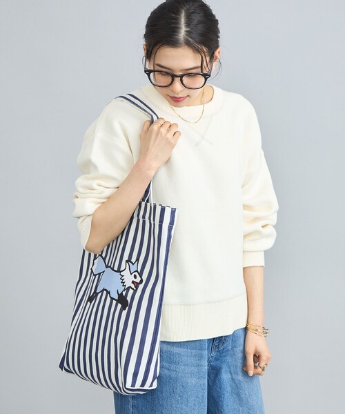 PENNEYS(ぺニーズ)の「PENNEYS(ぺニーズ)別注ストライプトートバッグ(ショルダーバッグ・レディース・オレンジ/ロイヤルブルー・FREE)」の4枚目の写真