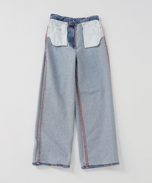 【ニードバイヘリテージ】LUNA 80s MD BLUE デニムパンツ24 NEEDBY heritage/ニードバイヘリテージ】LUNA 80s MD BLUE