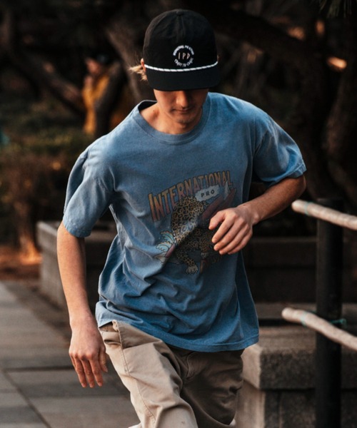 IPD(アイピーディー)の「【IPD】LEOPARD SS(Tシャツ/カットソー・メンズ・ブルー系その他/チャコール/クリーム・X-LARGE/LARGE/MEDIUM)」の1枚目の写真