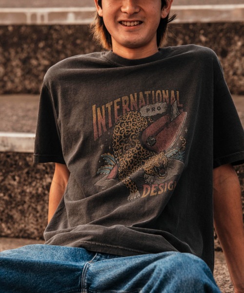 IPD(アイピーディー)の「【IPD】LEOPARD SS(Tシャツ/カットソー・メンズ・ブルー系その他/チャコール/クリーム・X-LARGE/LARGE/MEDIUM)」の17枚目の写真