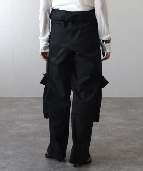 leimn（レイムン）の「ウエストデザインカーゴパンツ（カーゴパンツ・レディース・ブラック/ホワイト・M）」の21枚目の写真