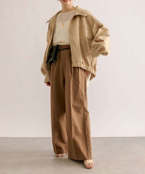 RIVE DROITE（リヴドロワ）の「ハイネックジップブルゾン（ブルゾン・レディース・ベージュ/カーキ・FREE）」の6枚目の写真