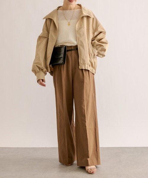 RIVE DROITE（リヴドロワ）の「ハイネックジップブルゾン（ブルゾン・レディース・ベージュ/カーキ・FREE）」の5枚目の写真