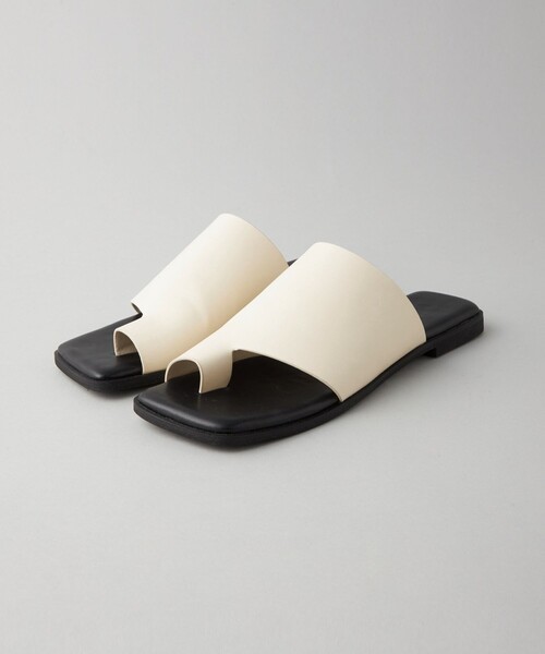 CITEN（シテン）の「＜CITEN＞サムループ カバード フラット サンダル（サンダル・レディース・ホワイト/ブラック・S/M/L）」の9枚目の写真