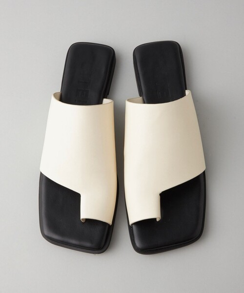 CITEN（シテン）の「＜CITEN＞サムループ カバード フラット サンダル（サンダル・レディース・ホワイト/ブラック・S/M/L）」の10枚目の写真