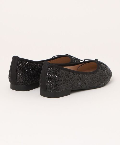 DONOBAN（ドノバン）の「グリッターバレエシューズ（バレエシューズ・レディース・ブラック/シルバー・M/L）」の4枚目の写真