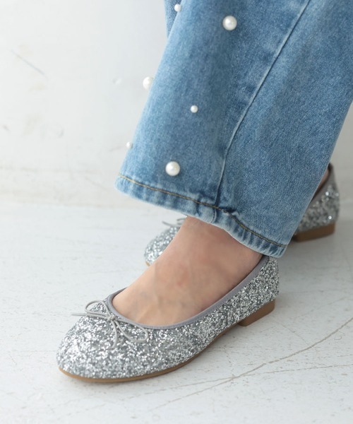 DONOBAN（ドノバン）の「グリッターバレエシューズ（バレエシューズ・レディース・ブラック/シルバー・M/L）」の15枚目の写真