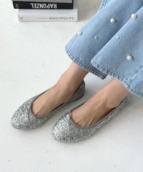 DONOBAN（ドノバン）の「グリッターバレエシューズ（バレエシューズ・レディース・ブラック/シルバー・M/L）」の17枚目の写真