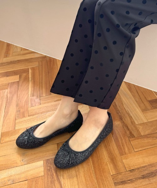 DONOBAN（ドノバン）の「グリッターバレエシューズ（バレエシューズ・レディース・ブラック/シルバー・M/L）」の19枚目の写真