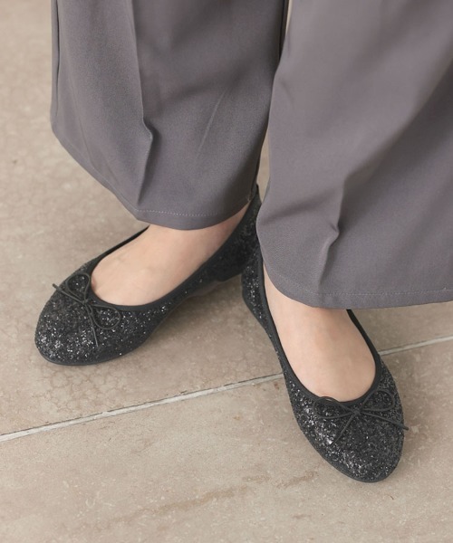 DONOBAN（ドノバン）の「グリッターバレエシューズ（バレエシューズ・レディース・ブラック/シルバー・M/L）」の20枚目の写真