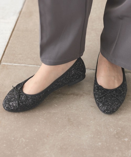DONOBAN（ドノバン）の「グリッターバレエシューズ（バレエシューズ・レディース・ブラック/シルバー・M/L）」の21枚目の写真