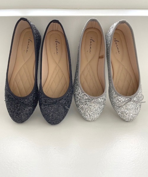 DONOBAN（ドノバン）の「グリッターバレエシューズ（バレエシューズ・レディース・ブラック/シルバー・M/L）」の11枚目の写真