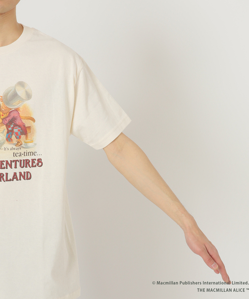 JOURNAL STANDARD relume(ジャーナルスタンダード レリューム)の「【THE MACMILLAN ALICE / マクミラン・アリス】別注プリントTシャツ(Tシャツ/カットソー・メンズ・ブラック/アイボリー/ホワイト・MEDIUM/LARGE)」の8枚目の写真