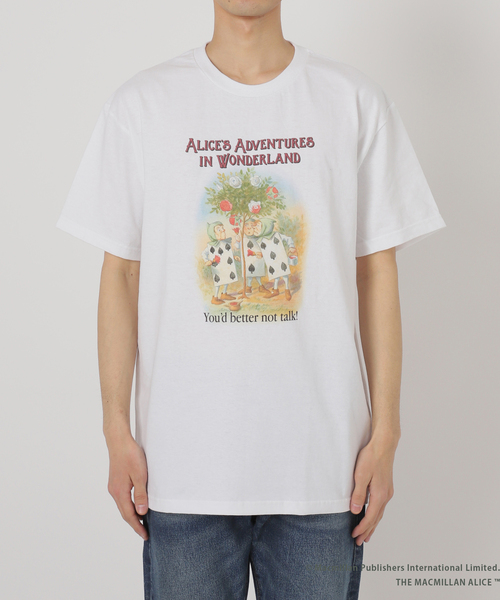 JOURNAL STANDARD relume(ジャーナルスタンダード レリューム)の「【THE MACMILLAN ALICE / マクミラン・アリス】別注プリントTシャツ(Tシャツ/カットソー・メンズ・ブラック/アイボリー/ホワイト・MEDIUM/LARGE)」の10枚目の写真