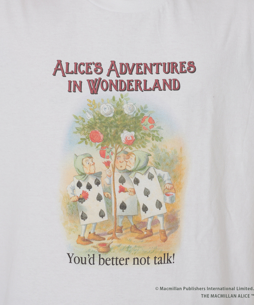 JOURNAL STANDARD relume(ジャーナルスタンダード レリューム)の「【THE MACMILLAN ALICE / マクミラン・アリス】別注プリントTシャツ(Tシャツ/カットソー・メンズ・ブラック/アイボリー/ホワイト・MEDIUM/LARGE)」の12枚目の写真
