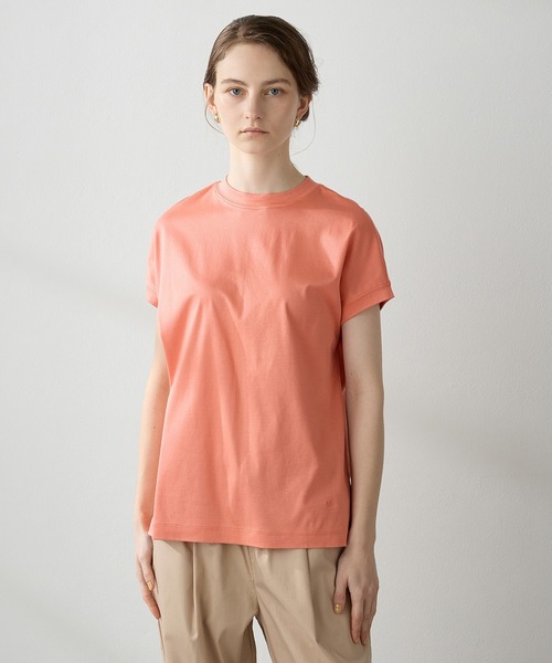 LE SOUK HOLIDAY(ルスークホリデー)の「★ポイントカラー★モックネックTシャツ(Tシャツ/カットソー・レディース・ブルー/ベージュ/イエロー/パープル/ピンク/グリーン・M/L)」の6枚目の写真