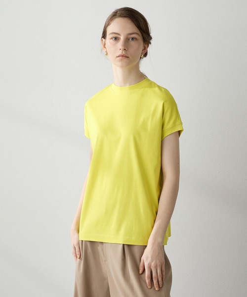 LE SOUK HOLIDAY(ルスークホリデー)の「★ポイントカラー★モックネックTシャツ(Tシャツ/カットソー・レディース・ブルー/ベージュ/イエロー/パープル/ピンク/グリーン・M/L)」の5枚目の写真