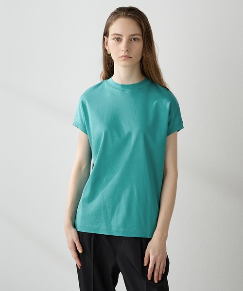 LE SOUK HOLIDAY(ルスークホリデー)の「★ポイントカラー★モックネックTシャツ(Tシャツ/カットソー・レディース・ブルー/ベージュ/イエロー/パープル/ピンク/グリーン・M/L)」の13枚目の写真
