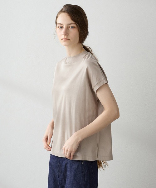 LE SOUK HOLIDAY(ルスークホリデー)の「★ポイントカラー★モックネックTシャツ(Tシャツ/カットソー・レディース・ブルー/ベージュ/イエロー/パープル/ピンク/グリーン・M/L)」の9枚目の写真