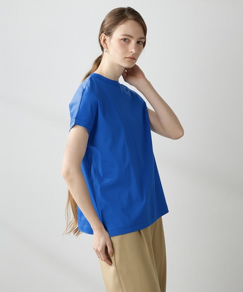 LE SOUK HOLIDAY(ルスークホリデー)の「★ポイントカラー★モックネックTシャツ(Tシャツ/カットソー・レディース・ブルー/ベージュ/イエロー/パープル/ピンク/グリーン・M/L)」の17枚目の写真