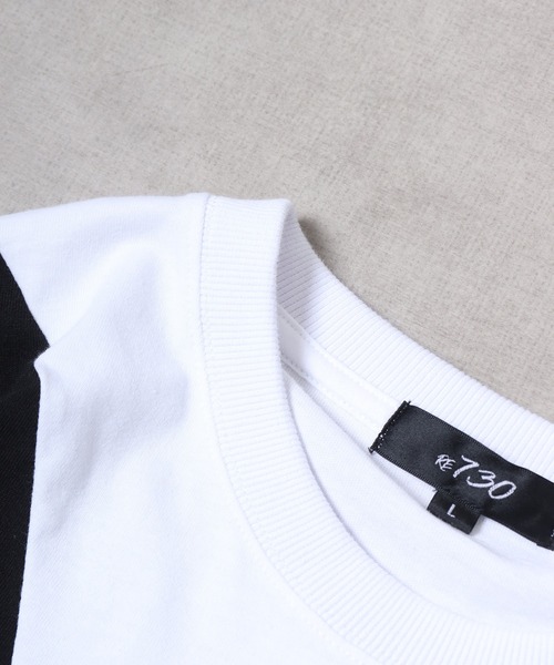RE730(アールイーセブンサーティー)の「Color-coordinated dolman T-shirt / 配色ドルマンTシャツ unisex(Tシャツ/カットソー・メンズ・ブラック/ホワイト・M/L)」の5枚目の写真