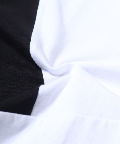 RE730(アールイーセブンサーティー)の「Color-coordinated dolman T-shirt / 配色ドルマンTシャツ unisex(Tシャツ/カットソー・メンズ・ブラック/ホワイト・M/L)」の9枚目の写真
