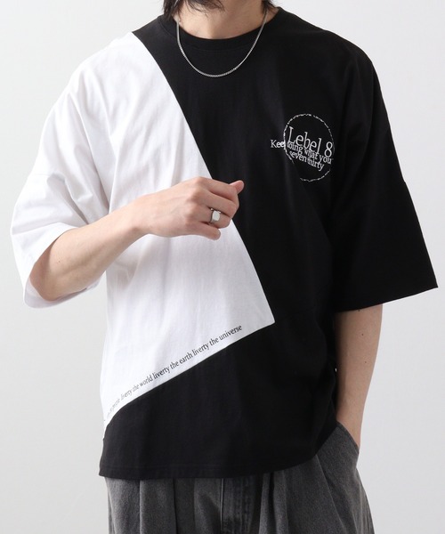 RE730(アールイーセブンサーティー)の「Color-coordinated dolman T-shirt / 配色ドルマンTシャツ unisex(Tシャツ/カットソー・メンズ・ブラック/ホワイト・M/L)」の15枚目の写真