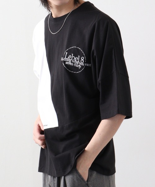 RE730(アールイーセブンサーティー)の「Color-coordinated dolman T-shirt / 配色ドルマンTシャツ unisex(Tシャツ/カットソー・メンズ・ブラック/ホワイト・M/L)」の16枚目の写真