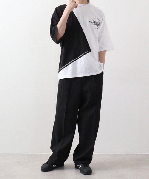 RE730(アールイーセブンサーティー)の「Color-coordinated dolman T-shirt / 配色ドルマンTシャツ unisex(Tシャツ/カットソー・メンズ・ブラック/ホワイト・M/L)」の14枚目の写真