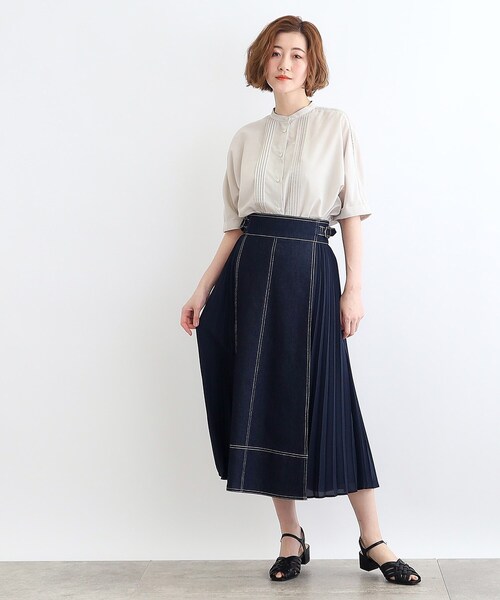 grove（グローブ）の「◆【イージーケア・UVカット・接触冷感】ピンタックドルマンシャツブラウス（シャツ/ブラウス・レディース・オフホワイト/ブラック/イエロー/ナチュラル/ホワイト系5・01/02/03/04/05）」の14枚目の写真