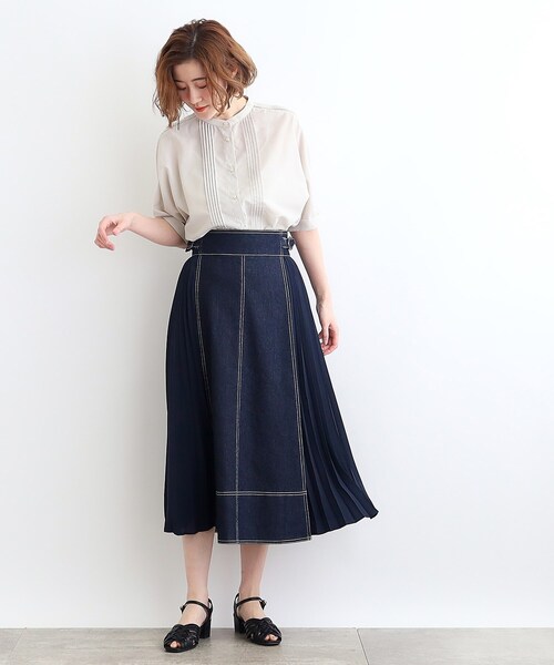 grove（グローブ）の「◆【イージーケア・UVカット・接触冷感】ピンタックドルマンシャツブラウス（シャツ/ブラウス・レディース・オフホワイト/ブラック/イエロー/ナチュラル/ホワイト系5・01/02/03/04/05）」の15枚目の写真