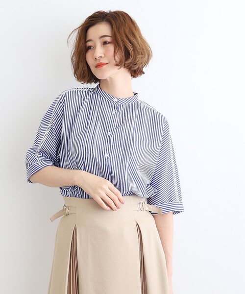 grove（グローブ）の「◆【イージーケア・UVカット・接触冷感】ピンタックドルマンシャツブラウス（シャツ/ブラウス・レディース・オフホワイト/ブラック/イエロー/ナチュラル/ホワイト系5・01/02/03/04/05）」の21枚目の写真