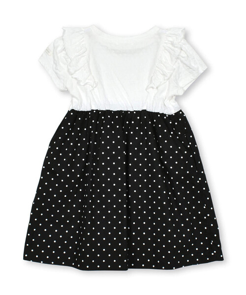 SLAP SLIP（スラップスリップ）の「肩フリルストライプチェックドット切り替えスカートワンピース(80~140cm)（ワンピース・キッズ・ブルー系その他/ブラック系その他・110cm/120cm/140cm/130cm/90cm/100cm/80ｃｍ）」の7枚目の写真