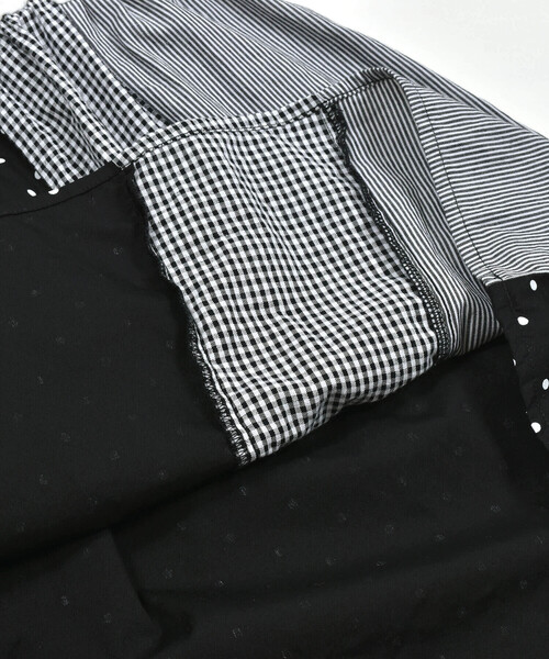 SLAP SLIP（スラップスリップ）の「肩フリルストライプチェックドット切り替えスカートワンピース(80~140cm)（ワンピース・キッズ・ブルー系その他/ブラック系その他・110cm/120cm/140cm/130cm/90cm/100cm/80ｃｍ）」の13枚目の写真