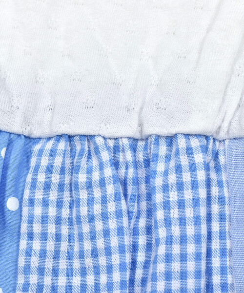 SLAP SLIP（スラップスリップ）の「肩フリルストライプチェックドット切り替えスカートワンピース(80~140cm)（ワンピース・キッズ・ブルー系その他/ブラック系その他・110cm/120cm/140cm/130cm/90cm/100cm/80ｃｍ）」の19枚目の写真