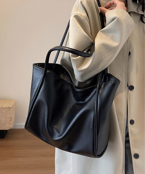 LA VORAGINE（ラ ヴォラジネ）の「A４大容量脇トートバッグ（トートバッグ・レディース・ベージュ/ブラック/アイボリー/ライトピンク・FREE）」の10枚目の写真