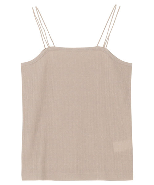 KOBE LETTUCE(コウベレタス)の「ダブルストラップラメキャミソール(キャミソール・レディース・ピンクベージュ/ブラック/ブルー/ライトグレー・M)」の4枚目の写真