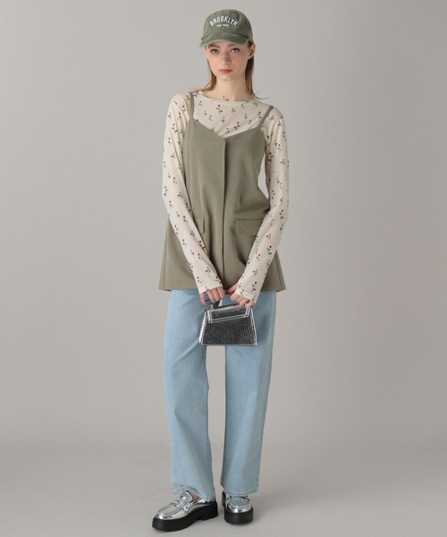 FOREVER 21(フォーエバー トゥエンティーワン)の「【2024SS】ジャケ風キャミチュニック(その他トップス・レディース・ブラック/ベージュ・FREE)」の3枚目の写真