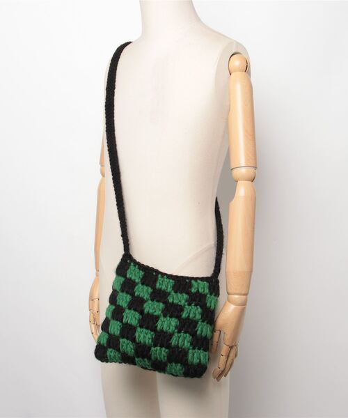 BAL（バル）の「【BAL】バル HAND KNIT SACOCHE（ショルダーバッグ・メンズ・グリーン/ブラウン・ONESIZE）」の6枚目の写真