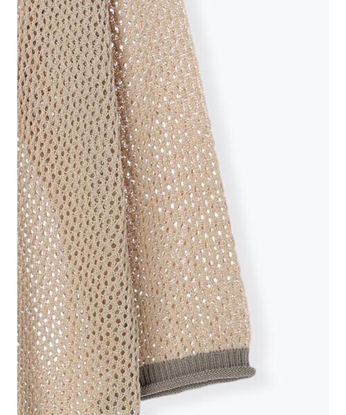 Samansa Mos2（サマンサ モスモス）の「◎メッシュニットトップス（ニット/セーター・レディース・ブラック/キナリ/ベージュ・F）」の11枚目の写真