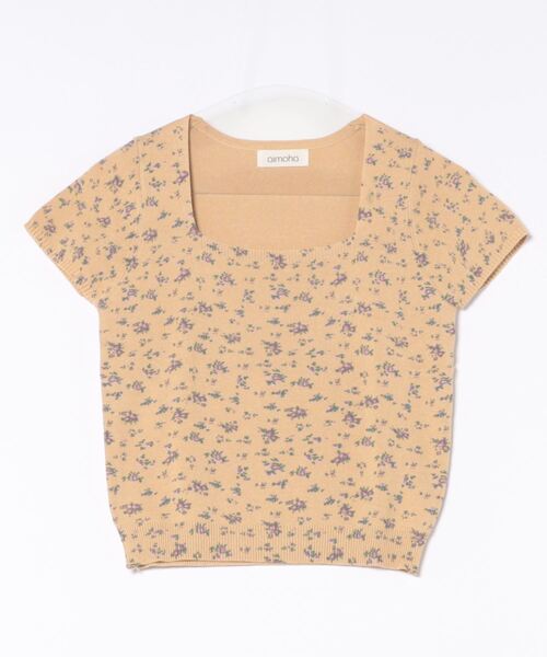 aimoha（アイモハ）の「【Aimoha】花柄半袖トップス (SS)（Tシャツ/カットソー・レディース・ホワイト/ピンク/イエロー/ブルー/ブラック・FREE）」の4枚目の写真