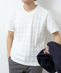 NOLLEY’S | 幾何学リンクスVネックTシャツ(Tシャツ/カットソー)